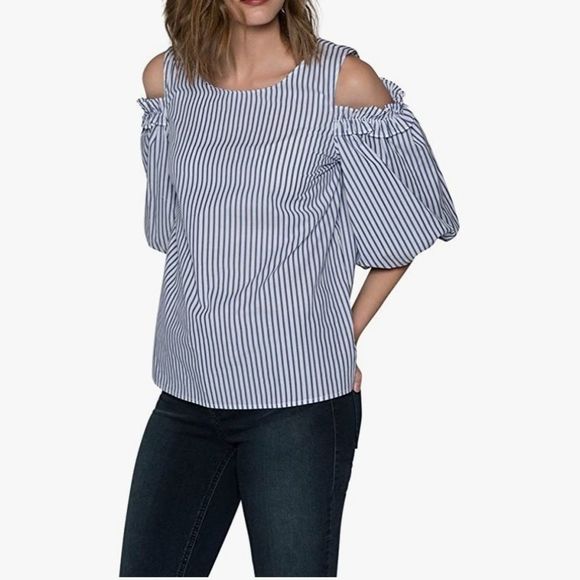 𝅺🌟VELVET by Graham&Spencer Bruna Open Shoulder Top - Picture 1 of 4
